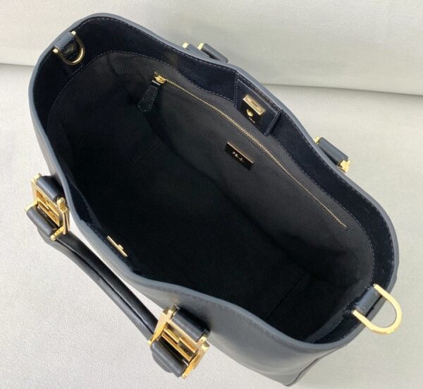 1:1 Replica Fendi Small FF Tote Shoulder Black Bag For Woman 30cm/12in