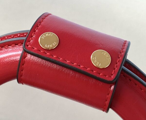 1:1 Replica Fendi Small FF Tote Shoulder Red Bag For Woman 30cm/12in