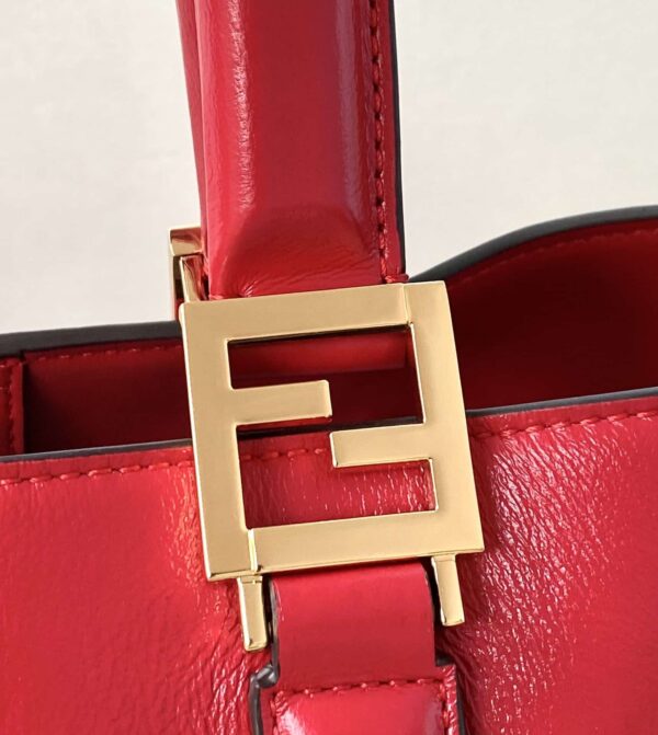 1:1 Replica Fendi Small FF Tote Shoulder Red Bag For Woman 30cm/12in