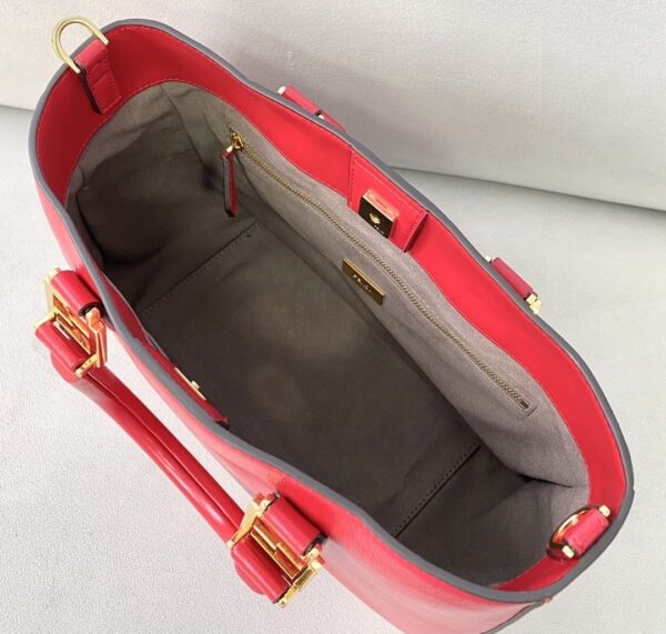 1:1 Replica Fendi Small FF Tote Shoulder Red Bag For Woman 30cm/12in