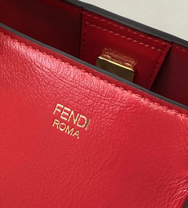 1:1 Replica Fendi Small FF Tote Shoulder Red Bag For Woman 30cm/12in