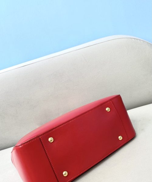 1:1 Replica Fendi Small FF Tote Shoulder Red Bag For Woman 30cm/12in