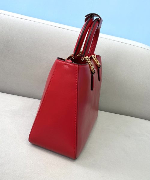 1:1 Replica Fendi Small FF Tote Shoulder Red Bag For Woman 30cm/12in
