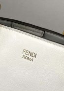 1:1 Replica Fendi Small FF Tote Shoulder White Bag For Woman 30cm/12in