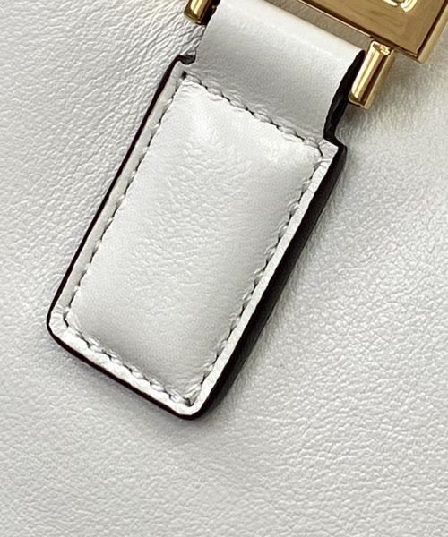 1:1 Replica Fendi Small FF Tote Shoulder White Bag For Woman 30cm/12in