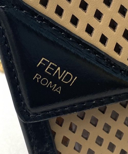 1:1 Replica Fendi Small Kan U Black and Brown Bag For Woman 19cm/7.5in485