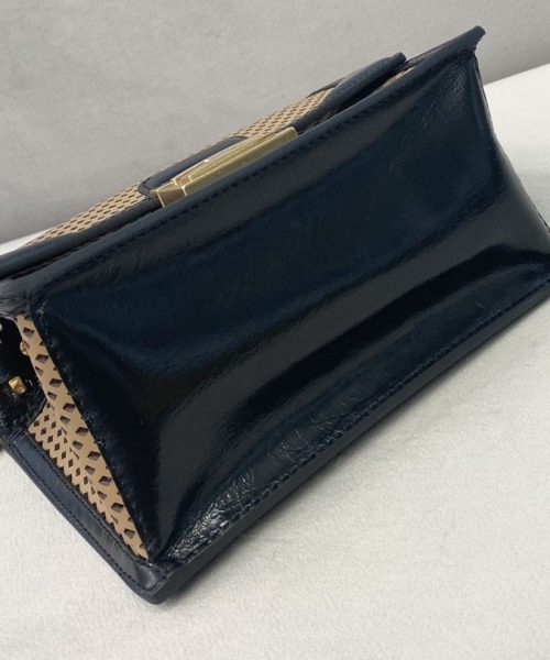 1:1 Replica Fendi Small Kan U Black and Brown Bag For Woman 19cm/7.5in485