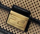1:1 Replica Fendi Small Kan U Black and Brown Bag For Woman 19cm/7.5in485
