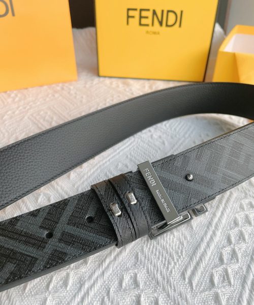 1:1 Replica Fendi Squared FF Belt Grey, Women Belt 7C0424AJJ6F1HRC
