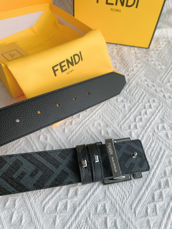 1:1 Replica Fendi Squared FF Belt Grey, Women Belt 7C0424AJJ6F1HRC