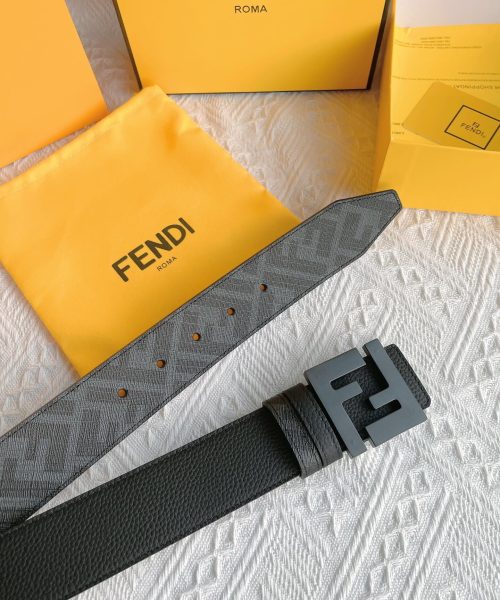 1:1 Replica Fendi Squared FF Belt Grey, Women Belt 7C0424AJJ6F1HRC