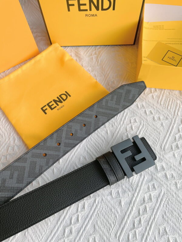 1:1 Replica Fendi Squared FF Belt Grey, Women Belt 7C0424AJJ6F1HRC