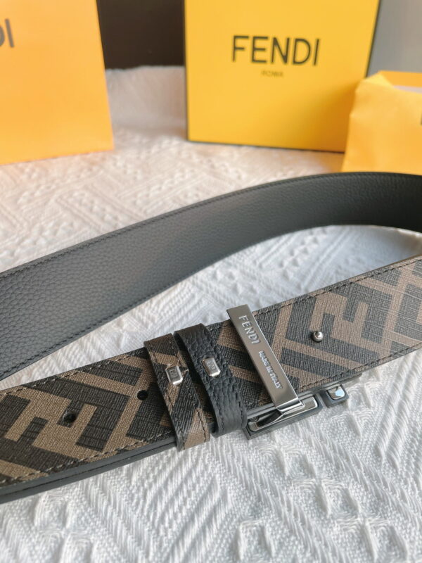 1:1 Replica Fendi Squares FF Belt Gray Women Belt 7C0424AJJ6F1HRC