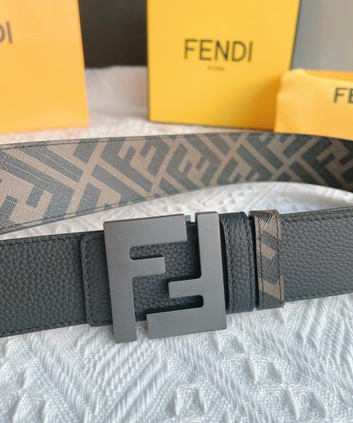 1:1 Replica Fendi Squares FF Belt Gray Women Belt 7C0424AJJ6F1HRC