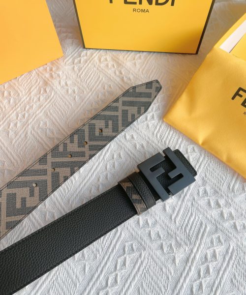 1:1 Replica Fendi Squares FF Belt Gray Women Belt 7C0424AJJ6F1HRC