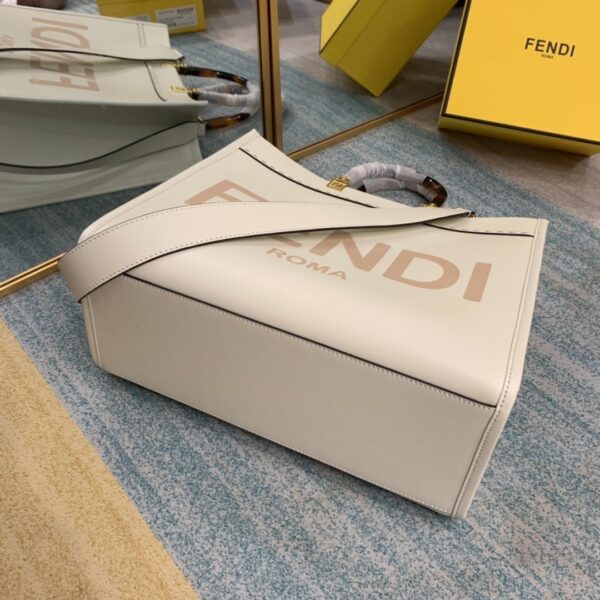 1:1 Replica Fendi Sunshine Handle Bag White For Women, Women's Handbags, Shoulder And Crossbody Bags 14.2in/36cm FF 8BH386ABVLF0K7E