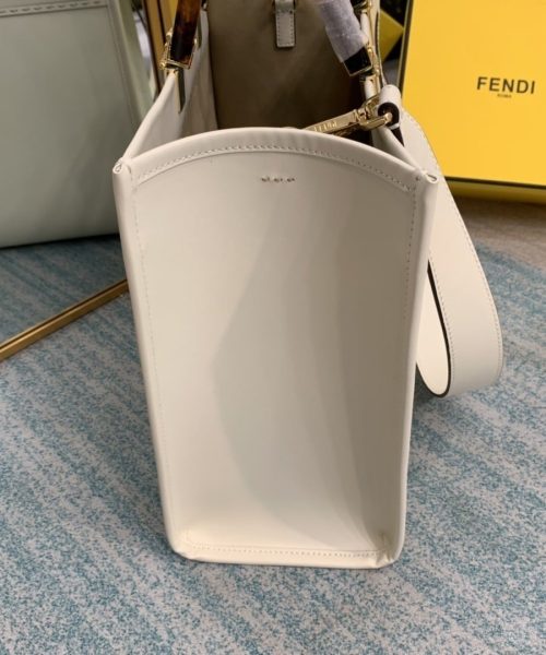 1:1 Replica Fendi Sunshine Handle Bag White For Women, Women's Handbags, Shoulder And Crossbody Bags 14.2in/36cm FF 8BH386ABVLF0K7E