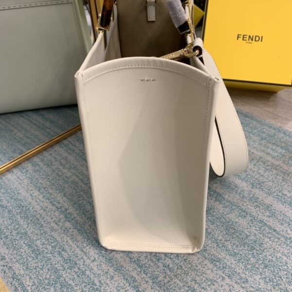 1:1 Replica Fendi Sunshine Handle Bag White For Women, Women's Handbags, Shoulder And Crossbody Bags 14.2in/36cm FF 8BH386ABVLF0K7E