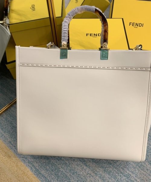 1:1 Replica Fendi Sunshine Handle Bag White For Women, Women's Handbags, Shoulder And Crossbody Bags 14.2in/36cm FF 8BH386ABVLF0K7E