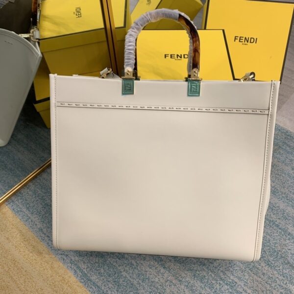 1:1 Replica Fendi Sunshine Handle Bag White For Women, Women's Handbags, Shoulder And Crossbody Bags 14.2in/36cm FF 8BH386ABVLF0K7E