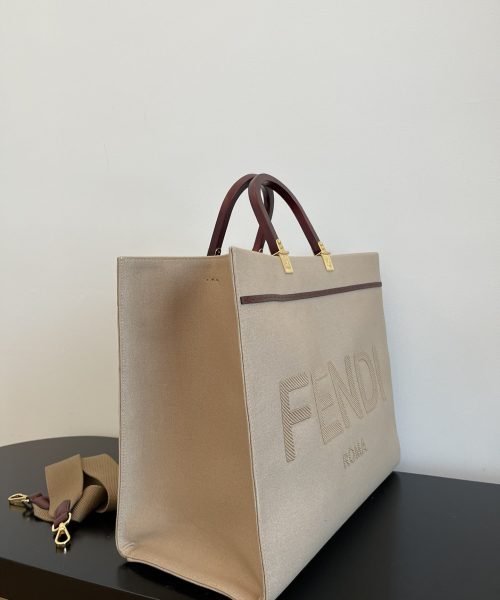 1:1 Replica Fendi Sunshine Large Tote Bag Beige For Women, Women's Handbags, Shoulder Bags 15.7in/40cm FF 8BH372