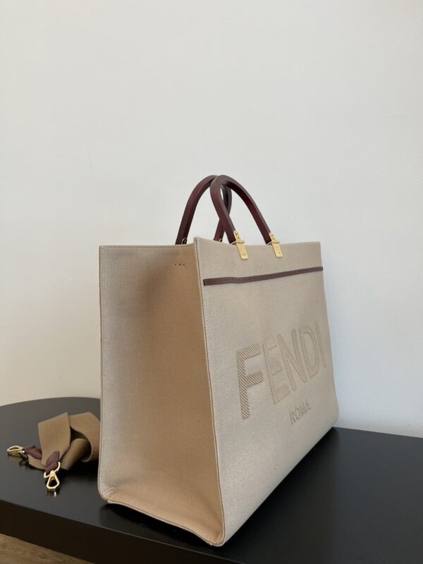 1:1 Replica Fendi Sunshine Large Tote Bag Beige For Women, Women's Handbags, Shoulder Bags 15.7in/40cm FF 8BH372