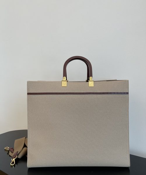 1:1 Replica Fendi Sunshine Large Tote Bag Beige For Women, Women's Handbags, Shoulder Bags 15.7in/40cm FF 8BH372