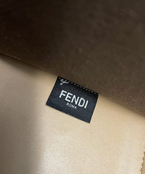 1:1 Replica Fendi Sunshine Medium Brown FF jacquard fabric shopper Bag For Woman 31cm/12in