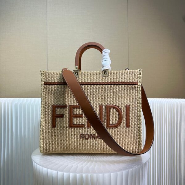 1:1 Replica Fendi Sunshine Medium Brown For Women 35cm / 13.7in