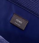 1:1 Replica Fendi Sunshine Medium Navy Blue FF fabric shopper Bag For Woman 31cm/12in