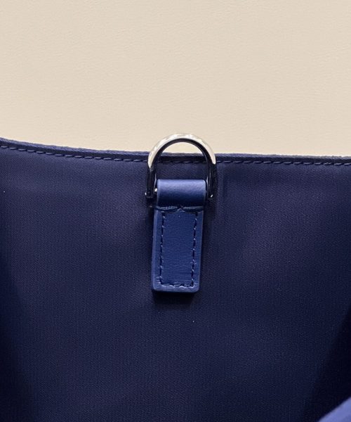 1:1 Replica Fendi Sunshine Medium Navy Blue FF fabric shopper Bag For Woman 31cm/12in