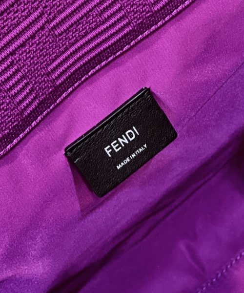 1:1 Replica Fendi Sunshine Medium Purple FF fabric shopper Bag For Woman 31cm/12in 8BH386AHWCF037T