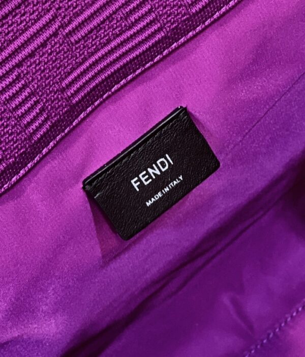 1:1 Replica Fendi Sunshine Medium Purple FF fabric shopper Bag For Woman 31cm/12in 8BH386AHWCF037T