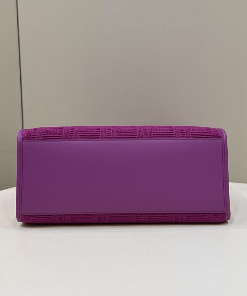 1:1 Replica Fendi Sunshine Medium Purple FF fabric shopper Bag For Woman 31cm/12in 8BH386AHWCF037T
