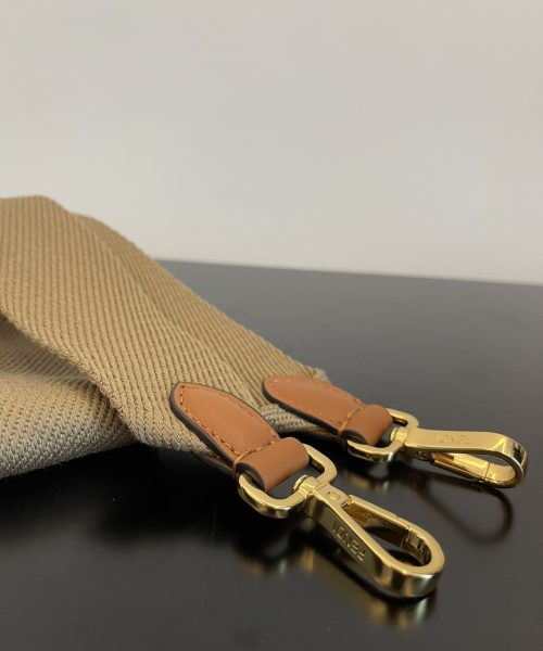 1:1 Replica Fendi Sunshine Medium Tote Bag Light Grey Canvas For Women, Women's Bags, Shoulder Bags 13.8in/35cm FF 8BH386