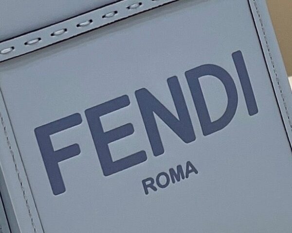 1:1 Replica Fendi Sunshine Shopper Blue Mini Bag For Woman 13cm/5in
