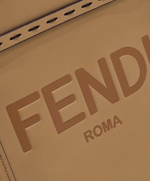 1:1 Replica Fendi Sunshine Shopper Light Brown Mini Bag For Woman 13cm/5in