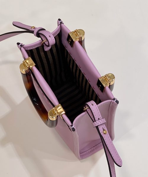 1:1 Replica Fendi Sunshine Shopper Lilac Mini Bag For Woman 13cm/5in