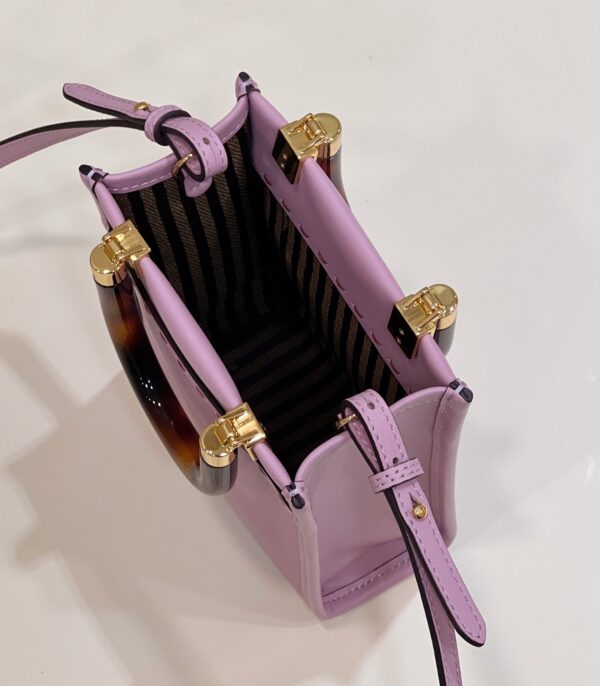 1:1 Replica Fendi Sunshine Shopper Lilac Mini Bag For Woman 13cm/5in