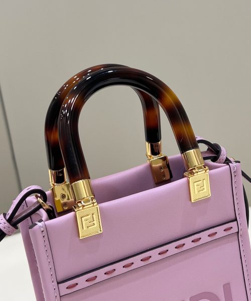 1:1 Replica Fendi Sunshine Shopper Lilac Mini Bag For Woman 13cm/5in