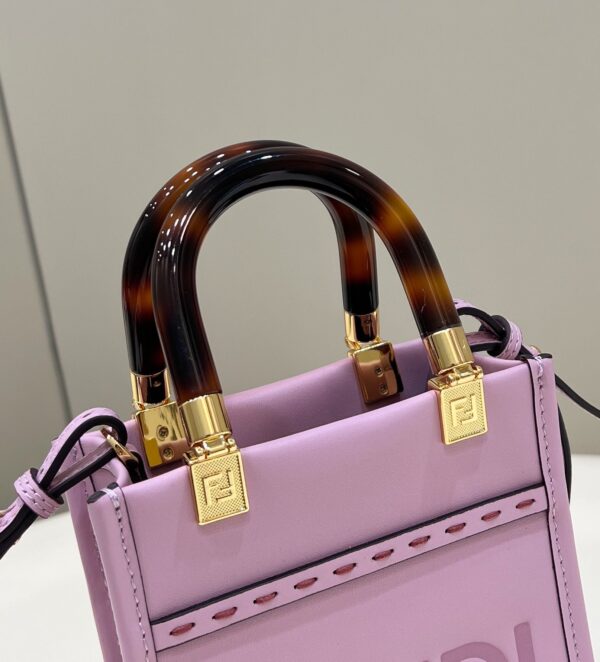 1:1 Replica Fendi Sunshine Shopper Lilac Mini Bag For Woman 13cm/5in