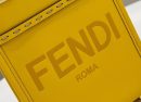 1:1 Replica Fendi Sunshine Shopper Yellow Mini Bag For Woman 13cm/5in