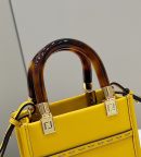1:1 Replica Fendi Sunshine Shopper Yellow Mini Bag For Woman 13cm/5in