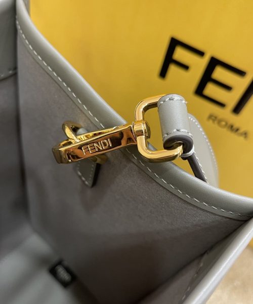 1:1 Replica Fendi Tote Bag Grey For Women, Wonmen's Bags 13.8in/35cm FF 8BH386ABVLF1BZC
