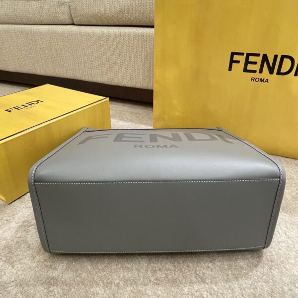 1:1 Replica Fendi Tote Bag Grey For Women, Wonmen's Bags 13.8in/35cm FF 8BH386ABVLF1BZC
