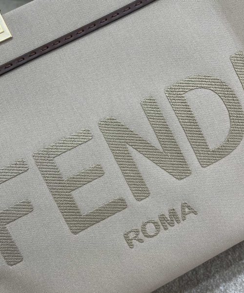 1:1 Replica Fendi Tote Bag Grey For Women, Wonmen's Bags 13.8in/35cm FF 8BH386ABVLF1BZC