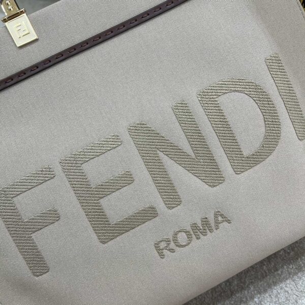 1:1 Replica Fendi Tote Bag Grey For Women, Wonmen's Bags 13.8in/35cm FF 8BH386ABVLF1BZC