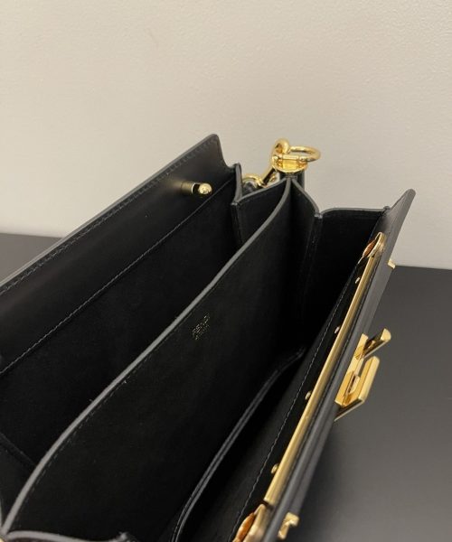 1:1 Replica Fendi Touch Black Bag For Woman 19cm/7.5in