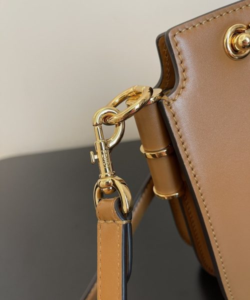 1:1 Replica Fendi Touch Brown Bag For Woman 19cm/7.5in