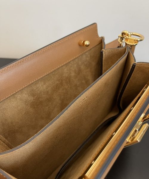 1:1 Replica Fendi Touch Brown Bag For Woman 19cm/7.5in
